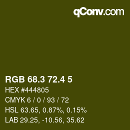 カラーコード: RGB 68.3 72.4 5 | qconv.com