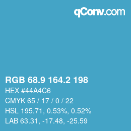 Color code: RGB 68.9 164.2 198 | qconv.com
