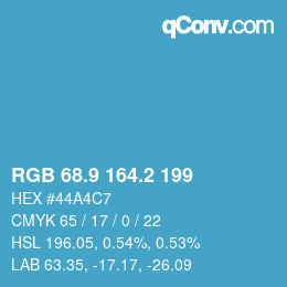 Color code: RGB 68.9 164.2 199 | qconv.com