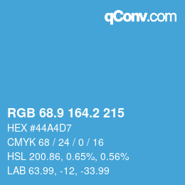 Color code: RGB 68.9 164.2 215 | qconv.com