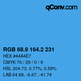 Color code: RGB 68.9 164.2 231 | qconv.com