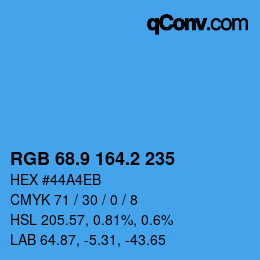 Color code: RGB 68.9 164.2 235 | qconv.com