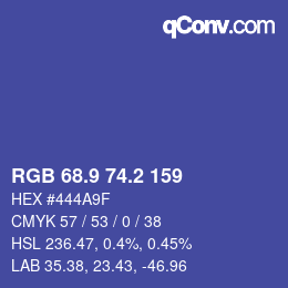 カラーコード: RGB 68.9 74.2 159 | qconv.com