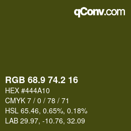 Color code: RGB 68.9 74.2 16 | qconv.com