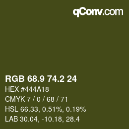 Color code: RGB 68.9 74.2 24 | qconv.com