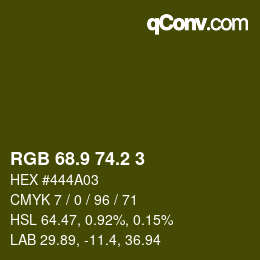 カラーコード: RGB 68.9 74.2 3 | qconv.com