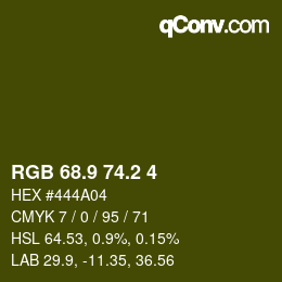 カラーコード: RGB 68.9 74.2 4 | qconv.com