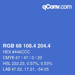 カラーコード: RGB 68 108.4 204.4 | qconv.com