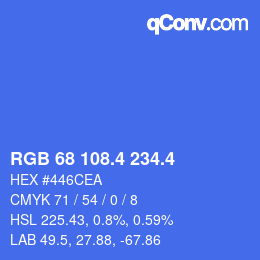 カラーコード: RGB 68 108.4 234.4 | qconv.com