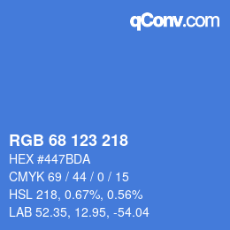 Código de color: RGB 68 123 218 | qconv.com