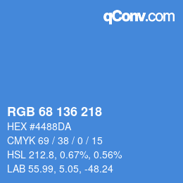 Color code: RGB 68 136 218 | qconv.com
