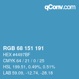 Color code: RGB 68 151 191 | qconv.com