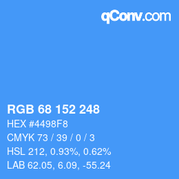 Color code: RGB 68 152 248 | qconv.com