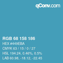 Color code: RGB 68 158 186 | qconv.com