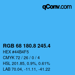 カラーコード: RGB 68 180.8 245.4 | qconv.com