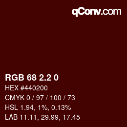 Color code: RGB 68 2.2 0 | qconv.com