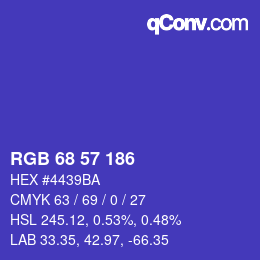Color code: RGB 68 57 186 | qconv.com