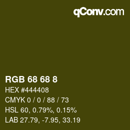 Color code: RGB 68 68 8 | qconv.com