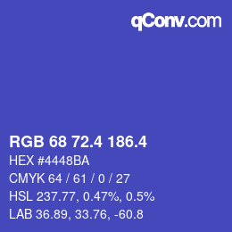 カラーコード: RGB 68 72.4 186.4 | qconv.com