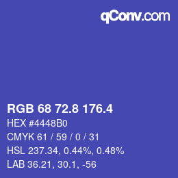カラーコード: RGB 68 72.8 176.4 | qconv.com