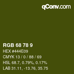 Color code: RGB 68 78 9 | qconv.com