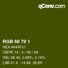 颜色代码: RGB 68 79 1 | qconv.com