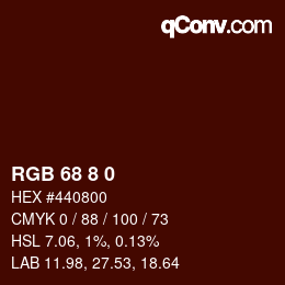カラーコード: RGB 68 8 0 | qconv.com
