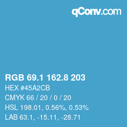 Color code: RGB 69.1 162.8 203 | qconv.com