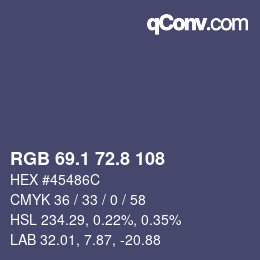 Color code: RGB 69.1 72.8 108 | qconv.com