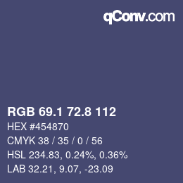 Color code: RGB 69.1 72.8 112 | qconv.com