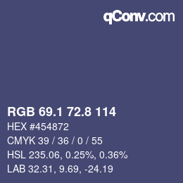 カラーコード: RGB 69.1 72.8 114 | qconv.com