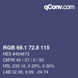 Color code: RGB 69.1 72.8 115 | qconv.com