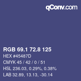Color code: RGB 69.1 72.8 125 | qconv.com