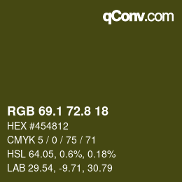 Color code: RGB 69.1 72.8 18 | qconv.com
