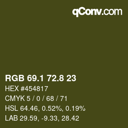 カラーコード: RGB 69.1 72.8 23 | qconv.com