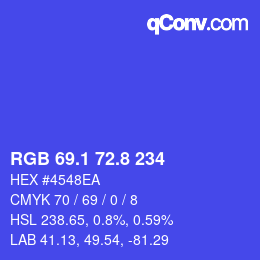 カラーコード: RGB 69.1 72.8 234 | qconv.com