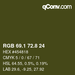 Color code: RGB 69.1 72.8 24 | qconv.com
