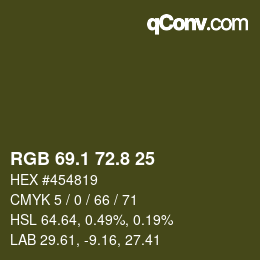 Color code: RGB 69.1 72.8 25 | qconv.com