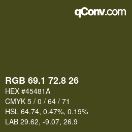 Color code: RGB 69.1 72.8 26 | qconv.com