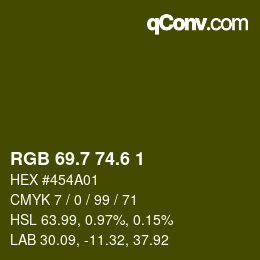 カラーコード: RGB 69.7 74.6 1 | qconv.com