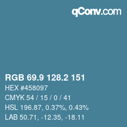Color code: RGB 69.9 128.2 151 | qconv.com