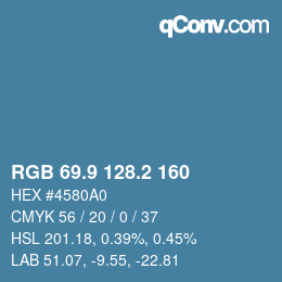 Color code: RGB 69.9 128.2 160 | qconv.com