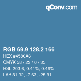 Color code: RGB 69.9 128.2 166 | qconv.com