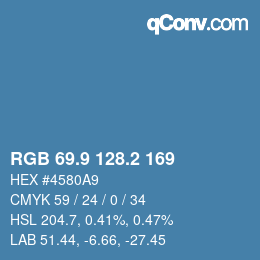 Color code: RGB 69.9 128.2 169 | qconv.com