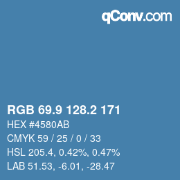 Color code: RGB 69.9 128.2 171 | qconv.com