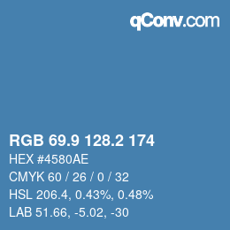 Color code: RGB 69.9 128.2 174 | qconv.com