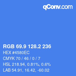 Color code: RGB 69.9 128.2 236 | qconv.com