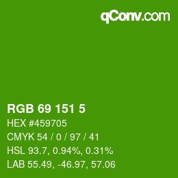 Color code: RGB 69 151 5 | qconv.com
