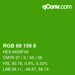 Color code: RGB 69 159 8 | qconv.com