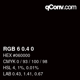 カラーコード: RGB 6 0.4 0 | qconv.com